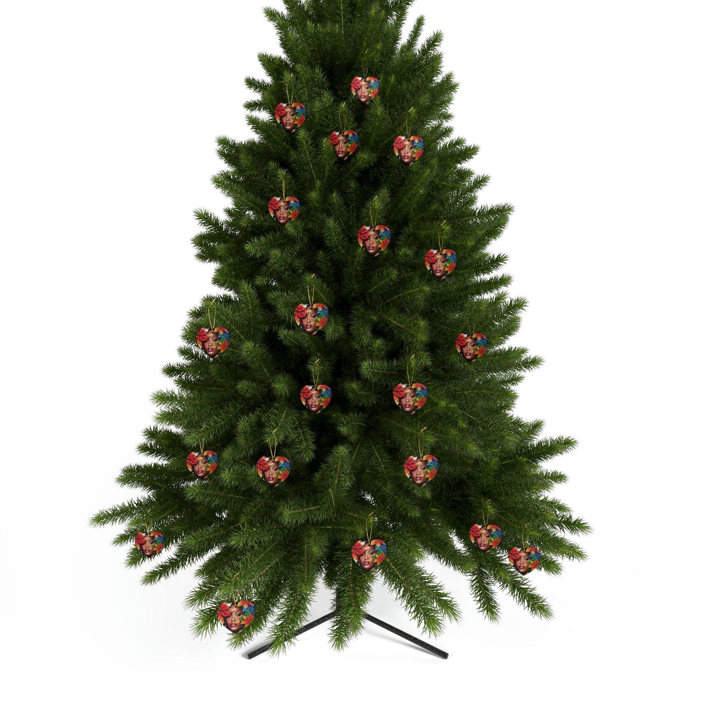 Among Poinsettia Ceramic Ornaments - Raven Blanche Studio