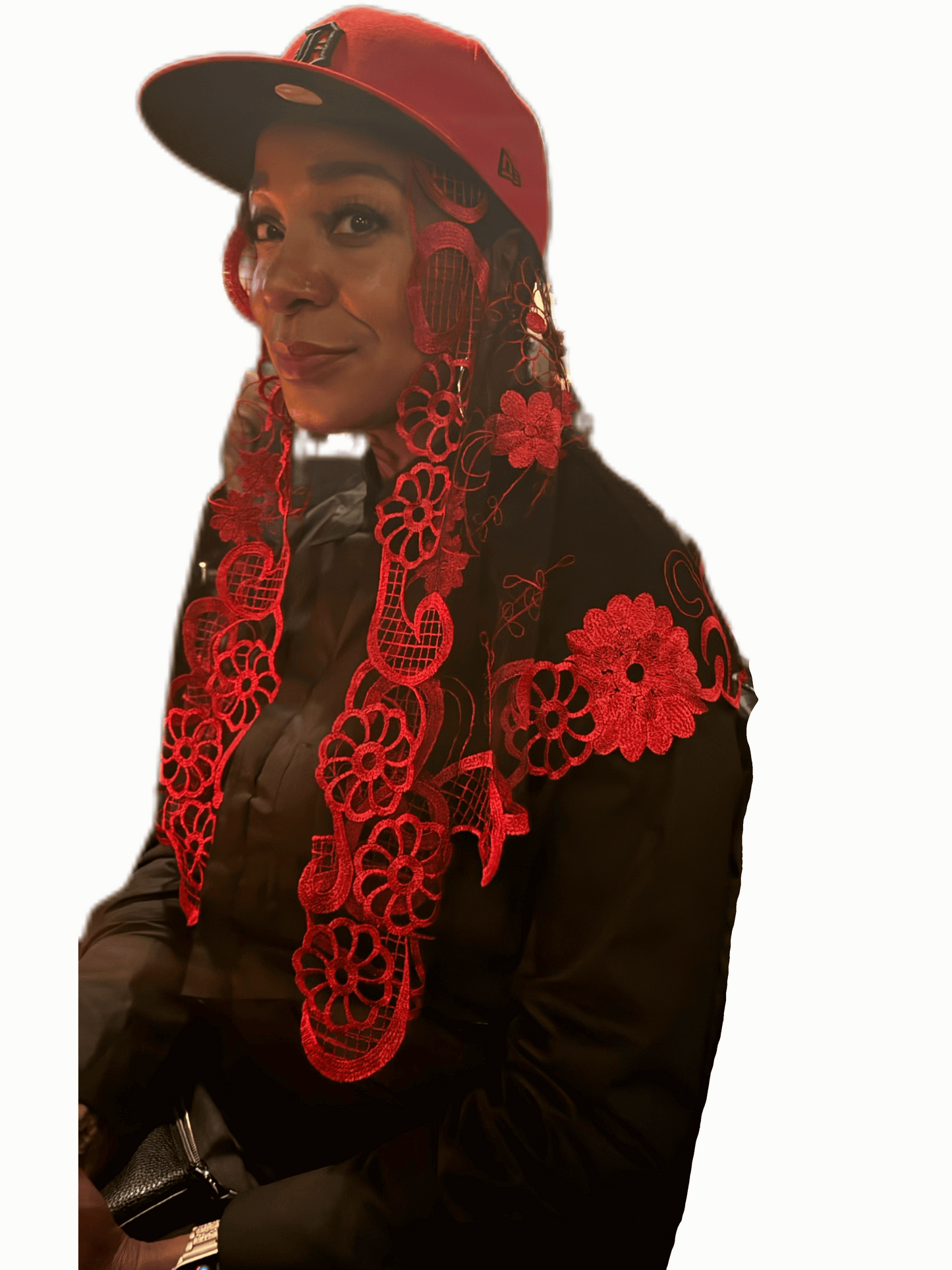 "Red Reign" Custom Veil Cap