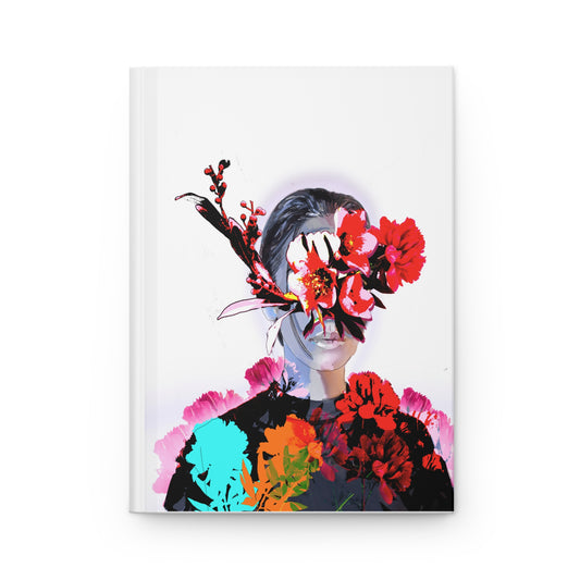 The woman with flowers on her face
