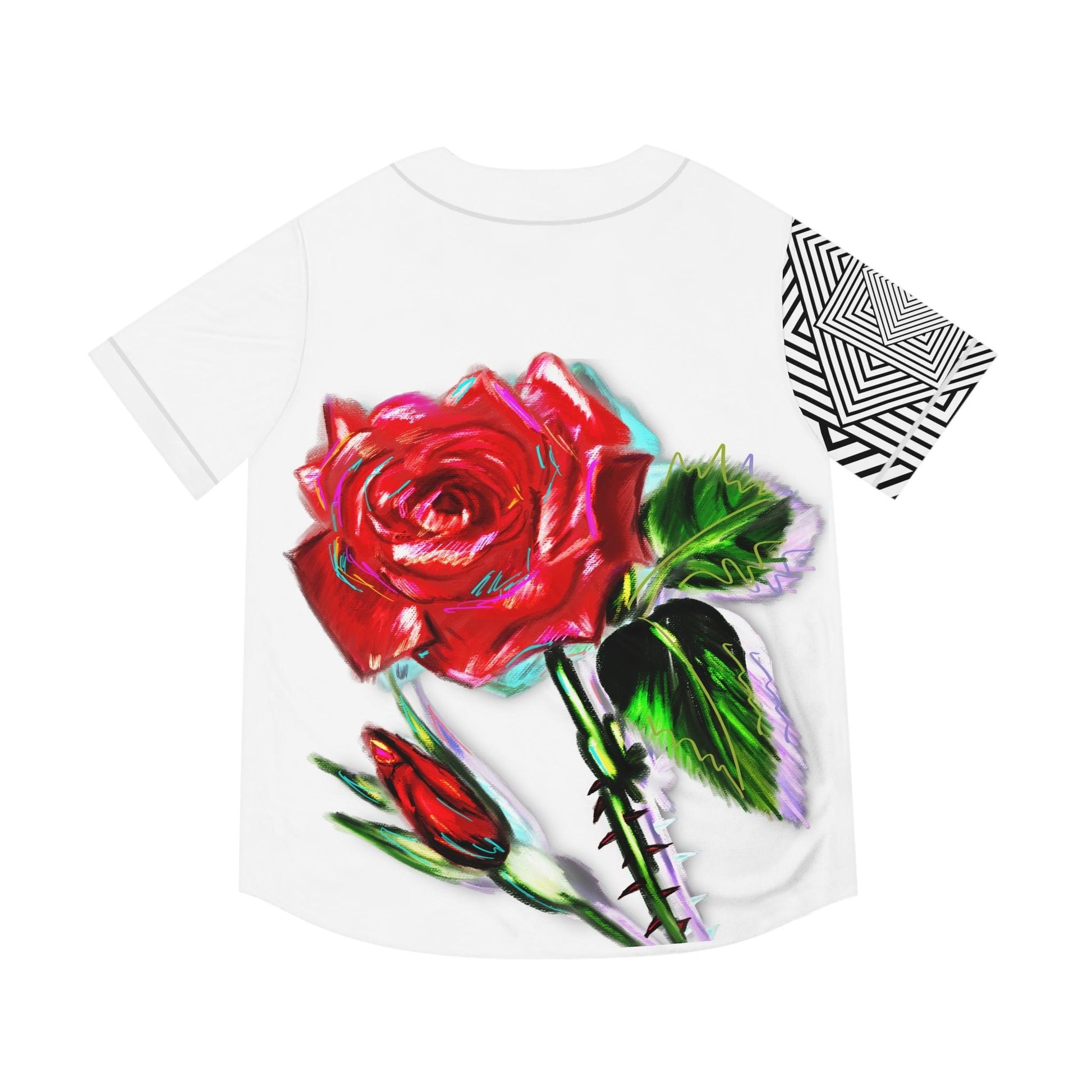 The Painted Rose Men's Baseball Jersey - Raven Blanche Studio