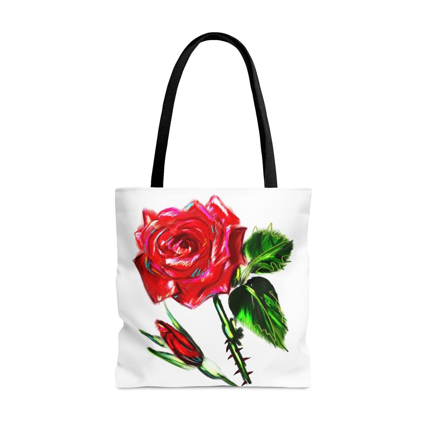 Painted Rose Tote Bag - Raven Blanche Studio