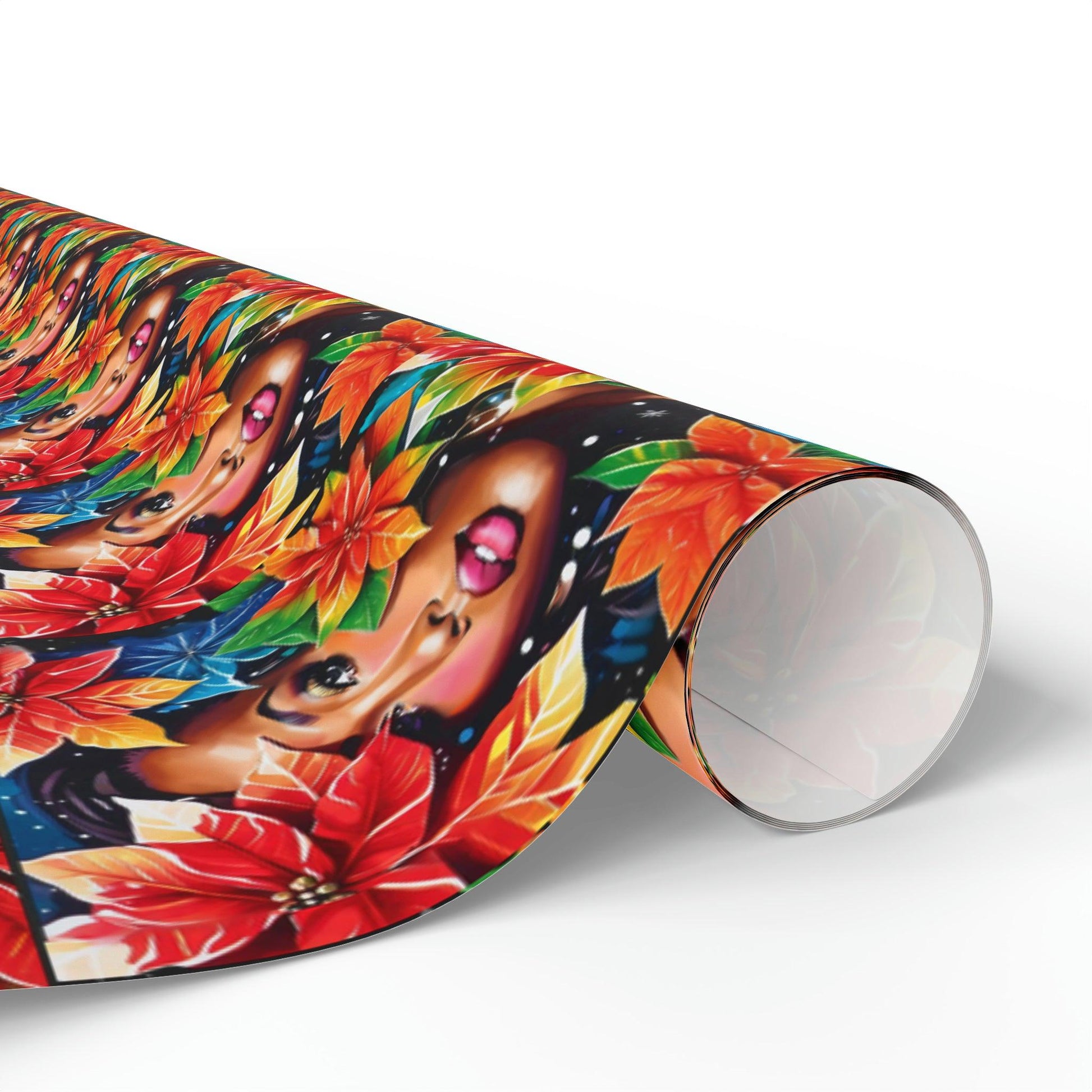 Among Poinsettias Wrapping Paper - Raven Blanche Studio