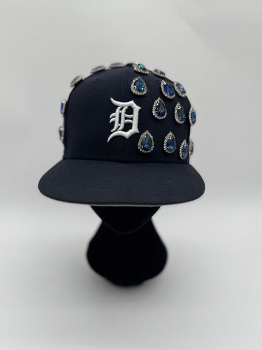 “Crown & Sapphire” – Custom D Baseball Cap